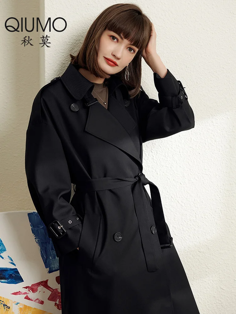 

Windbreaker women's medium and long autumn clothes 2021 spring and autumn new spring and autumn fashionable high-end atmospheric