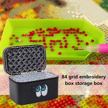 

84 Grids Bottles Large Capacity Diamond Painting Box Rhinestones Container Embroidery Tools for Painting Accessories