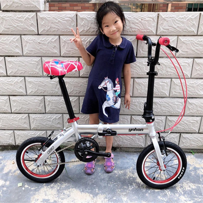 YNHON folding bike children's bicycle outside three speed 16 inch mini modified 14 inch single speed bicycle