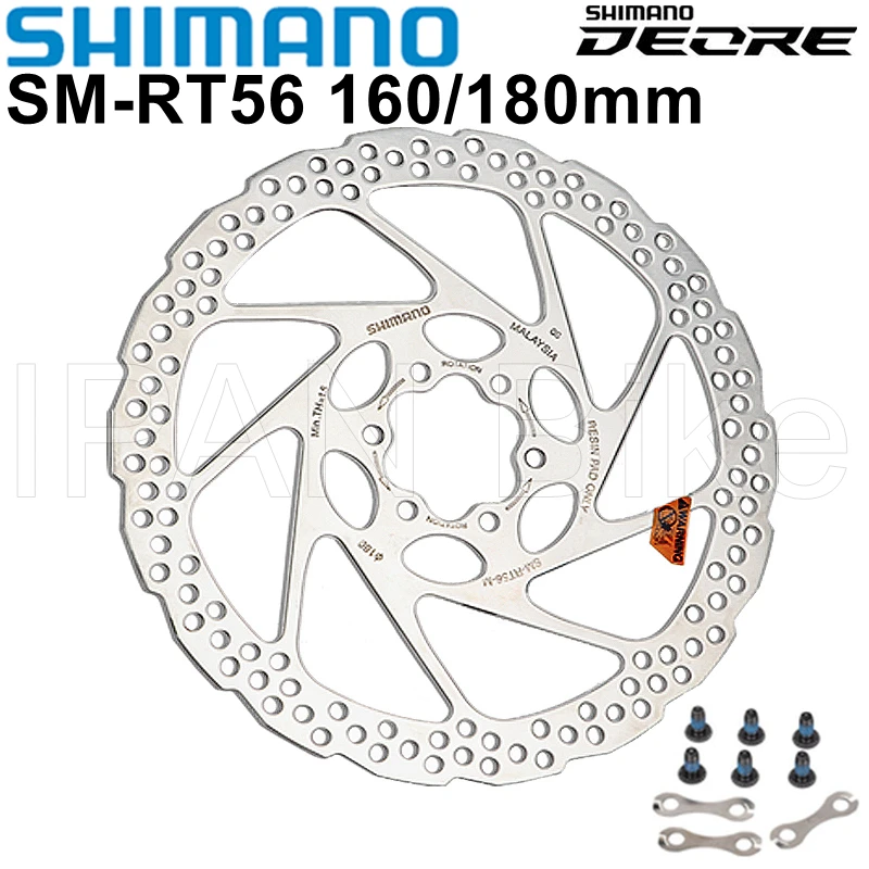 Shimano DEORE SM-RT56 RT26 Brake Disc Rotor 6 Bolt Mountain Bike M610 RT56 M6000 160MM 180MM MTB | Спорт и развлечения