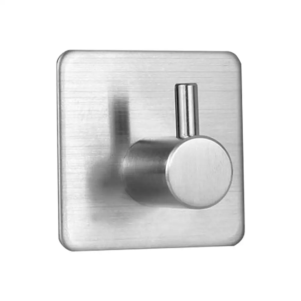 

2/4/6pcs Round/Square Bathroom Towel Hooks Stainless Steel Rustproof Self-adhesive Hanger Kitchen Home Accessories