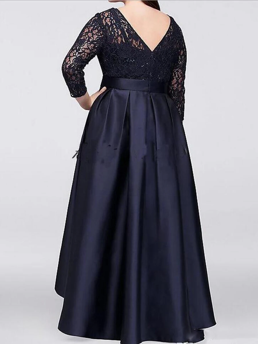 plus-size-mother-of-the-bride-dress-high-low-three-quarter-sleeve-lace-satin-bow-sash-women-formal-wedding-guest-gowns-custom-size (2)