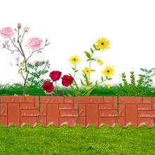 Сборная пластиковая имитация кирпича эффект газон сад трава окантовка бордюр ПИКЕТ ЗАБОР домашний Садоводство DIY забор Декор