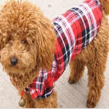 Новая летняя английская красная клетчатая рубашка Летняя английская клетчатая Одежда для собак Одежда для домашних животных весна-лето применение всех собак