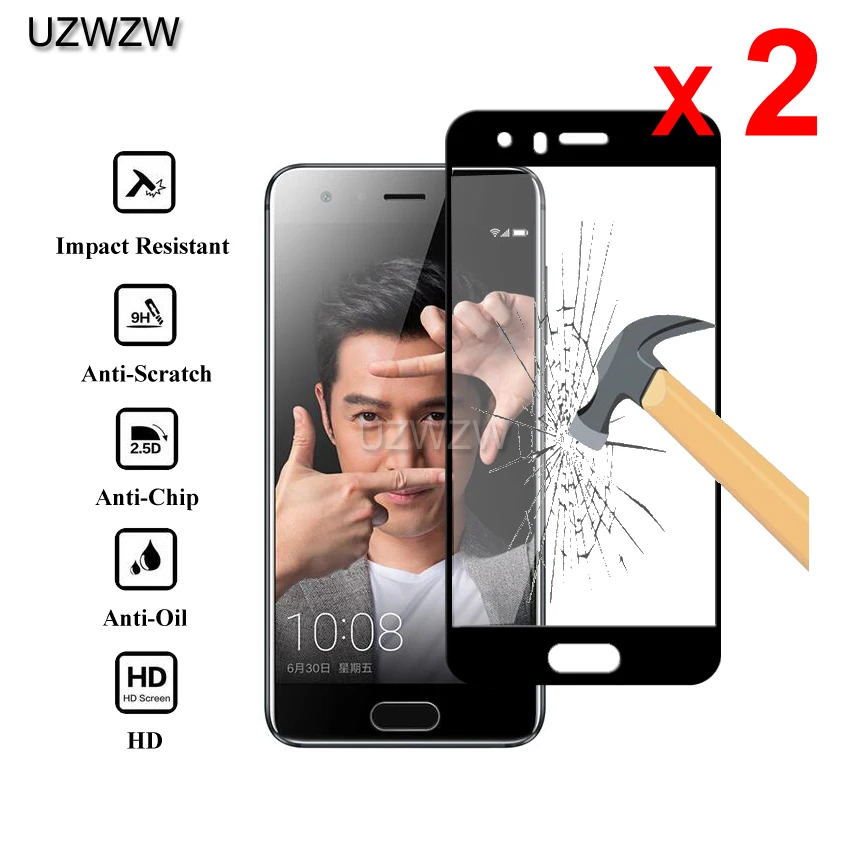 

2pcs Tempered Glass For Huawei Honor 9 Full Cover 2.5D Screen Protector Protective Tempered Glass For Huawei Honor 9