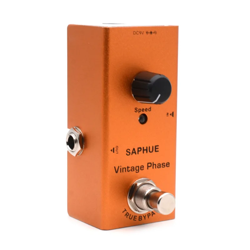 

SAPHUE Electric Guitar Vintage Phase Pedal Speed Knob Effect Pedal Mini Single Type DC 9V True Bypass
