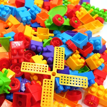 

234 Pcs Big Size DIY Building Blocks Figures Bricks Construction Block Accessories Educational Toys For Children Birthday Gift