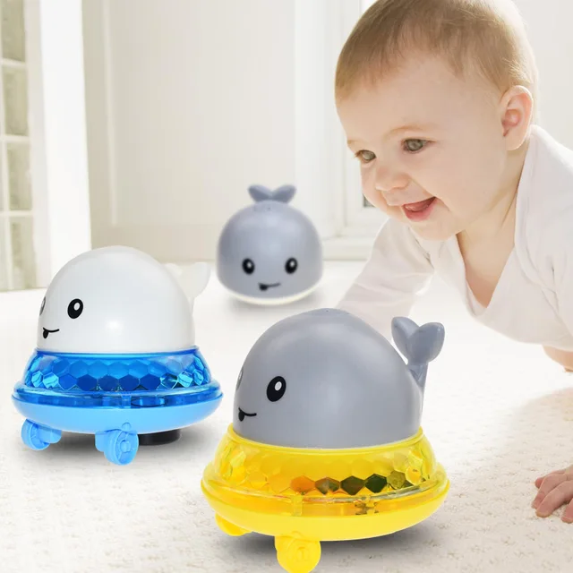 New Baby Bath Toys Spray Water Shower Swim Pool Bathing Electric Whale Bath Ball with Light Music LED Light Toys for Kids Gift 2
