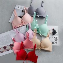 Женский бесшовный бюстгальтер без косточек, бюстгальтер с пуш-ап разных цветов, с размером чашечки 3/4, хлопковое нижнее белье