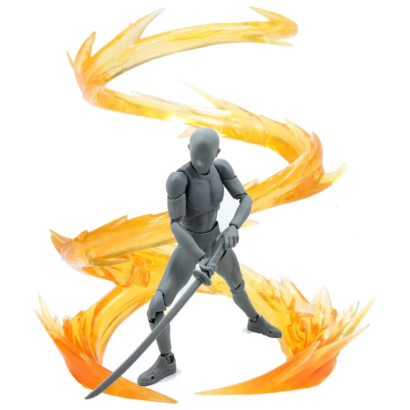 

Hot Star Soul Effect Wind Burning Flame Yellow Action Figure For Tamashii Figma Saint Seiya Kamen Rider