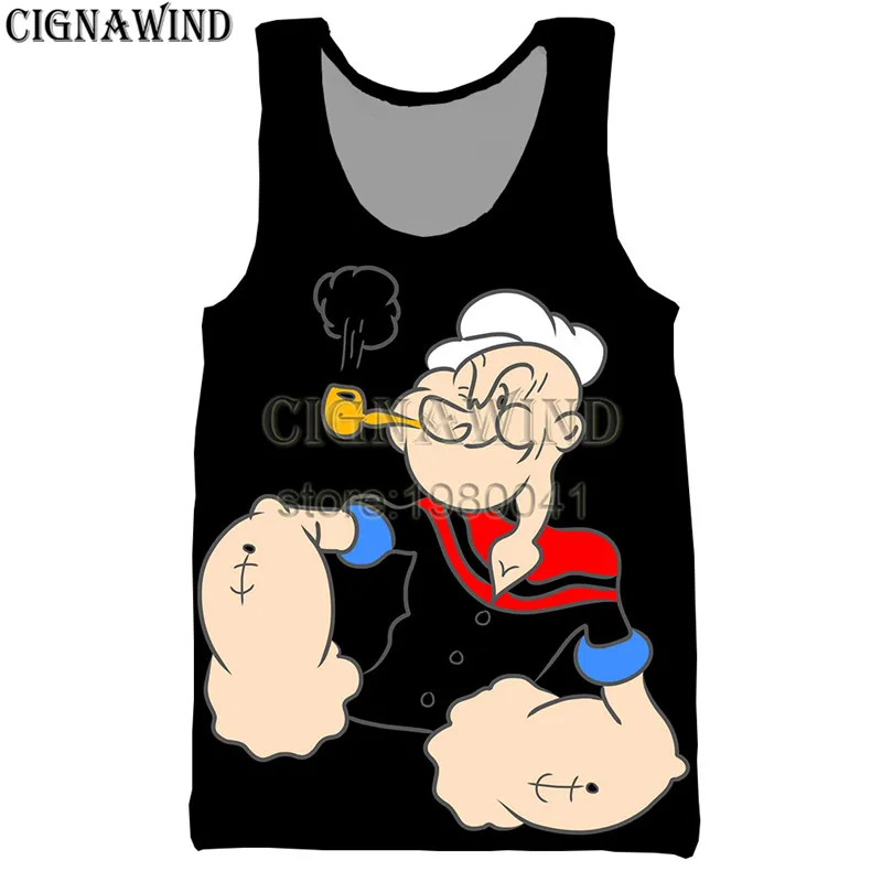 Новая популярная майка для мужчин/женщин мультфильм аниме Popeye 3d печати жилеты Harajuku стиль Бодибилдинг уличная топы - Цвет: 05