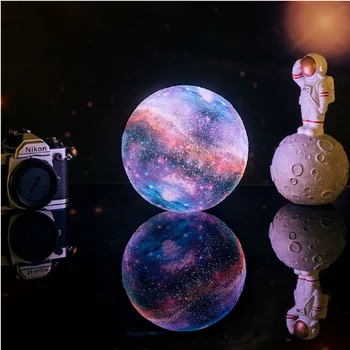 

New Arrival 3D Print Star Moon Lamp Colorful Change Touch Home Decor Creative Gift Usb Led Night Light Galaxy Lamp WF926
