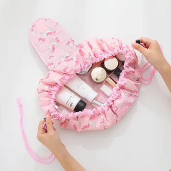 Drawstring Makeup Storage Bag Cosmetic Bag Women Lipstick Eye Shadow Brush Pouch Toiletry Beauty Case Travel Make Up Organizer 1