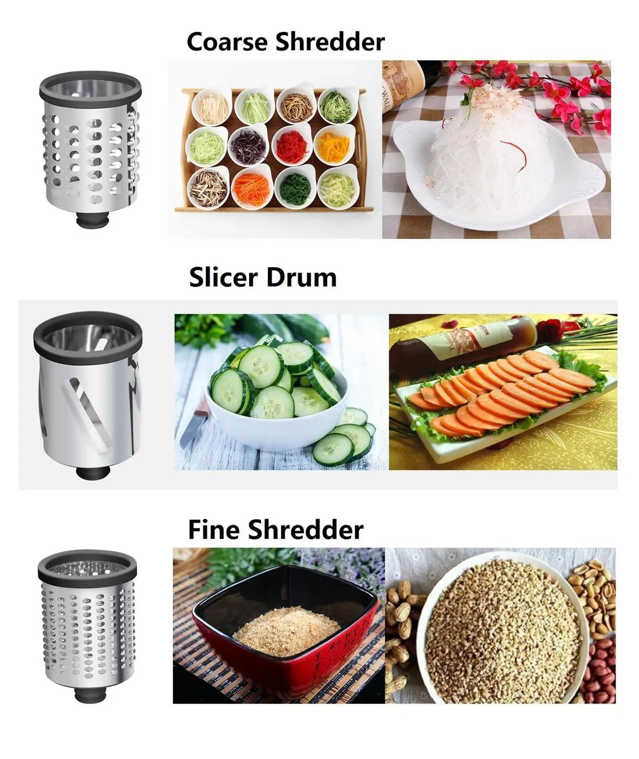 Slicer/Shredder Attachment for KitchenAid Stand Mixers as Vegetable Chopper Accessory-Salad Maker Kitchen Meat Grinder fruit slicer,food slicer,vegetable shredder