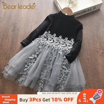 

Bear Leader Girls Flowers Dress 2020 New Autumn Long Sleeve Princess Dress Fashion Floral Kids Mesh Costumes Party Outfits 2 6Y
