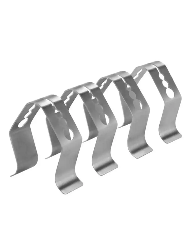 4PCS Stainless Steel Grill Clip Meat Thermometer Probe Clip Holder Ambient Temperature Readings BBQ Oven Grill Clip #CW