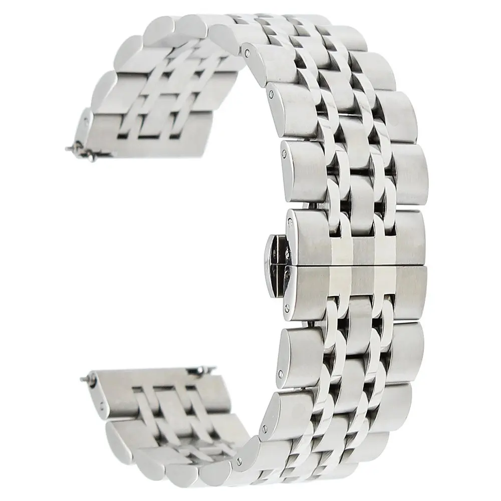Ремешок из нержавеющей стали gear S3 для samsung Galaxy watch 46 мм/42 мм/active 20 мм 22 мм ремешок для часов huawei gt amazfit bip - Цвет ремешка: Silver