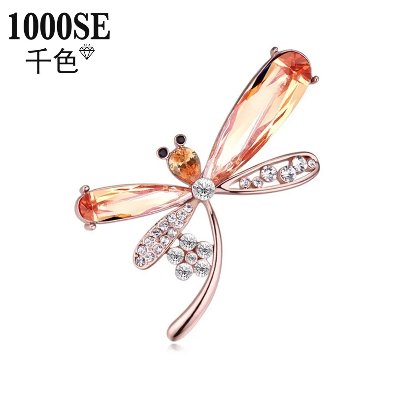 

Thousands of Colors High-End Ol Clothing AAA Elegant Zircon Brooch Dragonfly Summer Europe And America Graceful Accessories