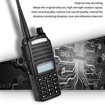 

Profession Walkie Talkie 50km 5W UV-82 Two Way Radio Station Transceiver Dual Band Communicator USB Charging Walkie-Talkie