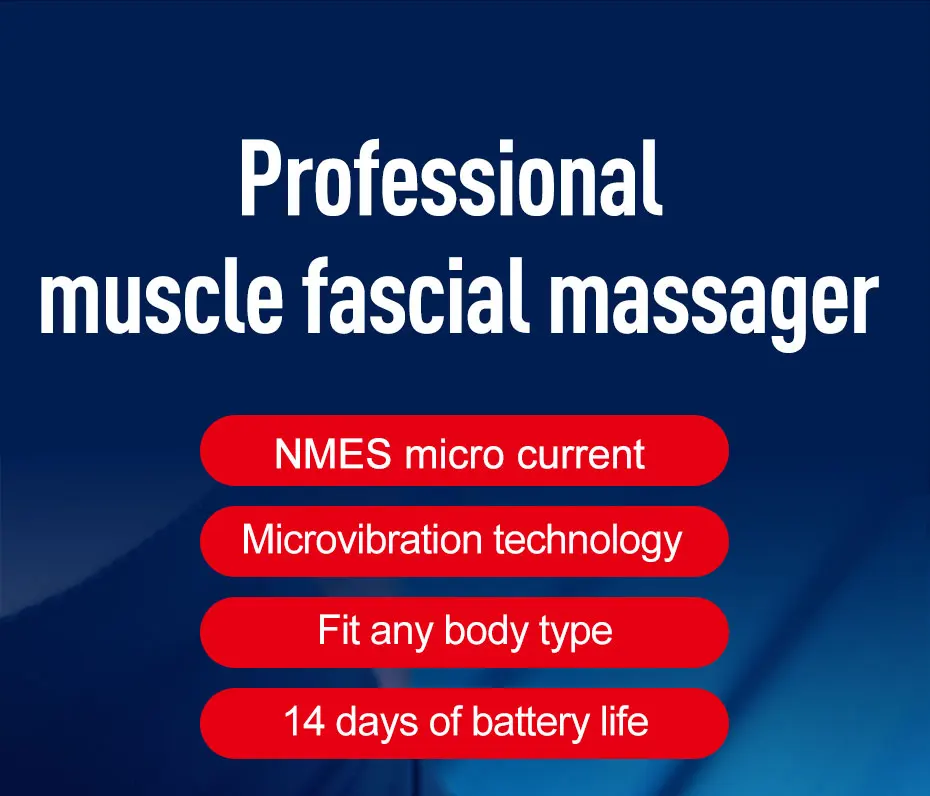 Myofascial Massager Electric Physiotherapy Microcurrent microvibration with NMES Fascia Wrap Film Impact Relax Deep Massager