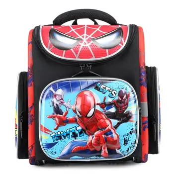 

Disney Spiderman School Bag for Boys Girls Folded Orthopedic School Backpacks Kids Cartoon Primary Schoolbag Mochila Infantil