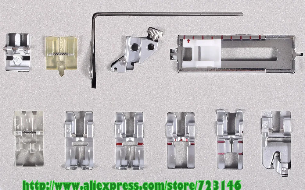 11pcs-Snap-On-Presser-Foot-Pfaff-130-230-295-935-939-1010 6085 7510 2.0 with-Walking-foot-IDT PARTS Accessories kit PF-211P | Дом и сад