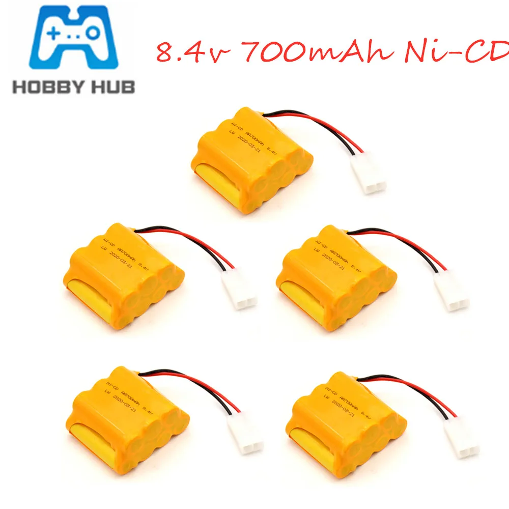 

700mAh 8.4v Rechargeable Battery for RC Toy Car Boat Trucks Trains Model Battery NiCD AA 8.4v Battery Pack 1pcs to 5pcs