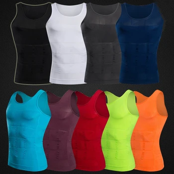 

men's body-shaping clothes belly tight vest chest body-beautifying underwear TV Shopping