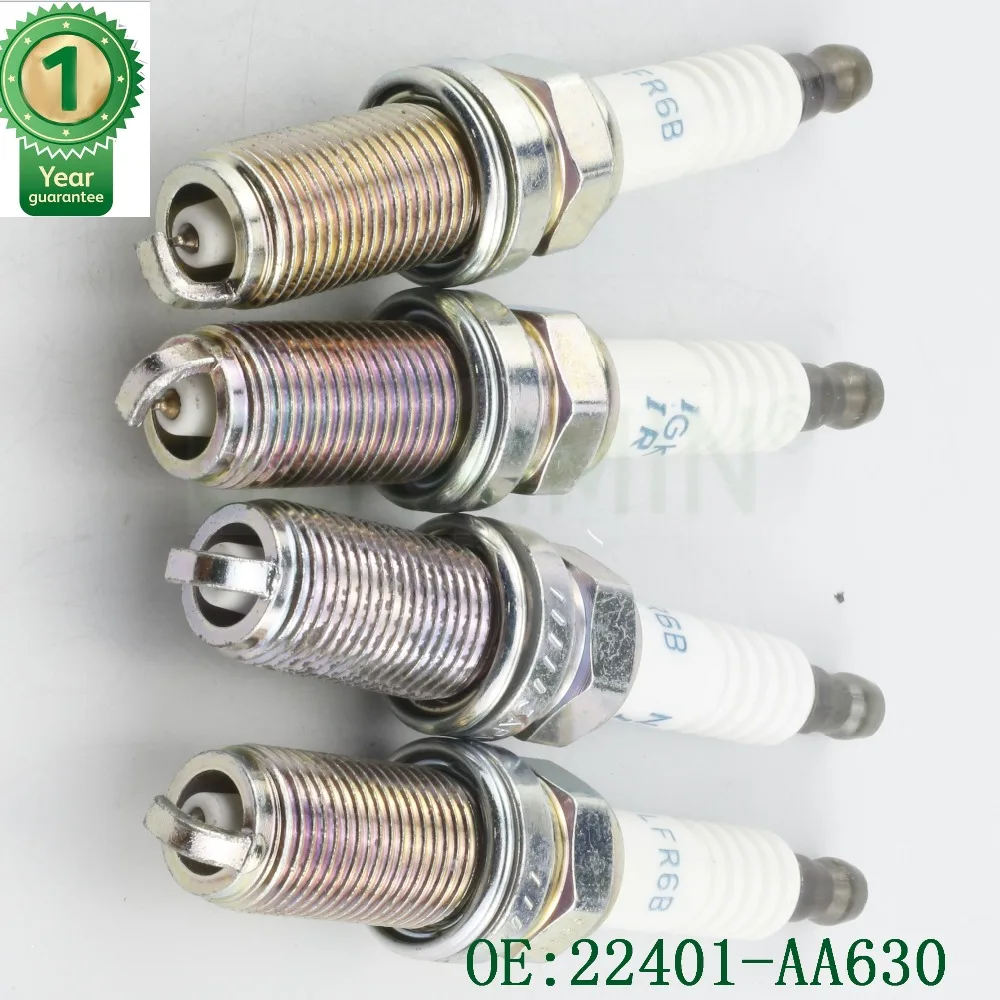 Комплект 4X Авто иридиевая Свеча зажигания OEM 22401-AA630 ILFR6B для Ford, Hyundai Kia Subaru Volvo