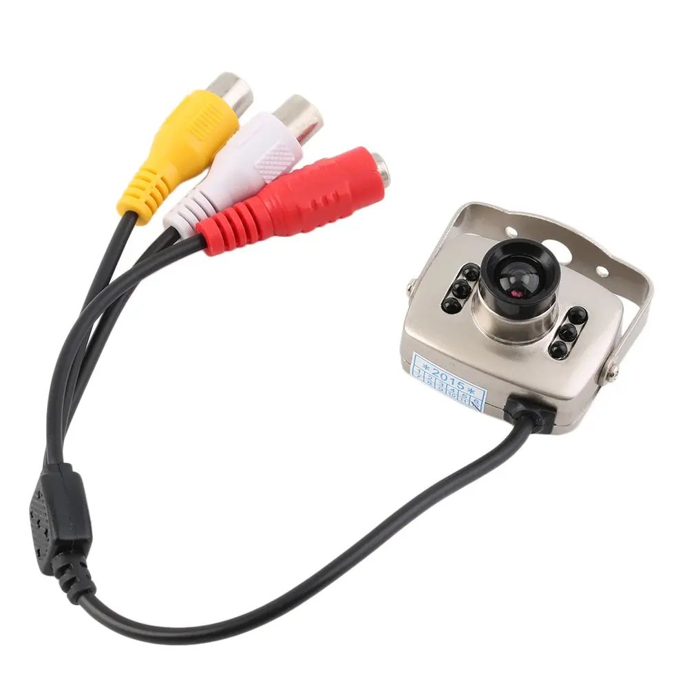 Silvery IR Wired CCTV Mini Camera Security Color Night Vision Infrared Video Recorder Easy Installation High Definition