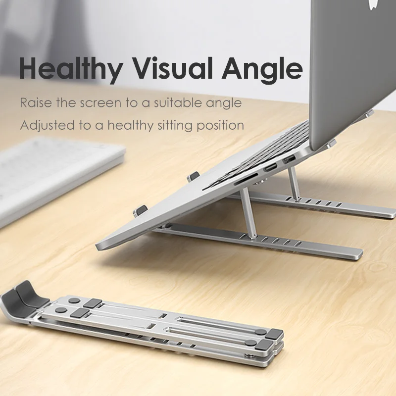 LINGCHEN Laptop Stand for MacBook Pro Notebook Stand Foldable Aluminium Alloy Tablet