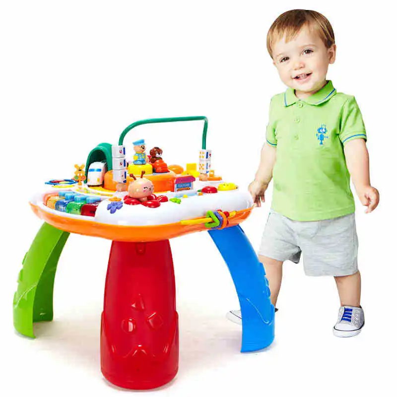 

GOODWAY 8866 Study Table Multi-functional Educational Early Childhood Bilingual Game Table 0-1-2 Years Old Baby you xi tai Toy
