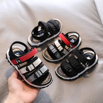 

CHILDREN'S Sandals 2020 Summer New Style Big Boy Sports Beach Shoes Little Boy-Style Soft-Sole Gradient Casual Shoes