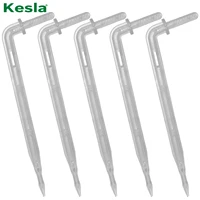 KESLA 50x Garden 4/7mm Hose Transparent Bend Arrow Dripper 1/4'' Drip Emitter Water Saving Sprinkler Micro Irrigation Greenhouse 1