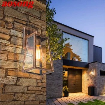 

AOSONG Wall Sconce Outdoor Lighting Waterproof Patio Modern LED Wall Light Fixture For Porch Balcony Courtyard Villa Aisle