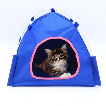 

Pet 4 Corners Collapsible Sunscreen Waterproof Oxford Cloth Shelter Tent Riding Portable Pet Outdoor Indoor House For Cats Dogs