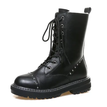 

Chaussures Microfiber Platform Shoes Women Winter Boots Woman 2020 Snow Boots Women's Shoes with Rubber Plush Warm Booties Black