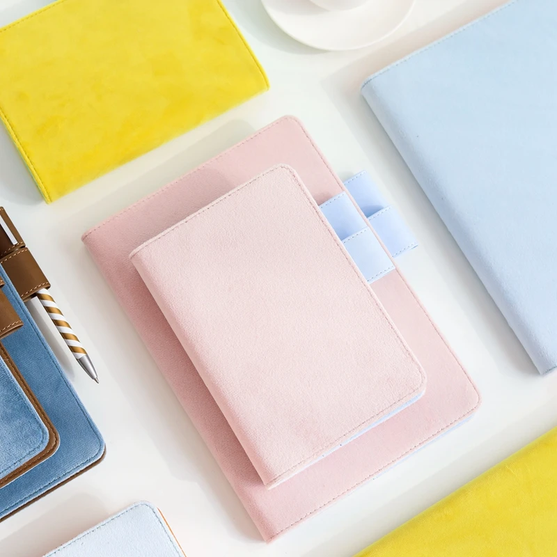 

A5 A6 Felt Shell Fabric Note Book Cover Loose Diary Coil Ring Binder Filler Paper Seperate Planner Receive Bag Card Storage