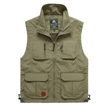 Стиль Для мужчин с несколькими карманами, быстро сохнет, Водонепроницаемый царапин мульти-функциональный открытый Повседневное рыболовный жилет 7838