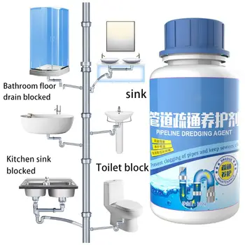 

Powerful Pipe Dredging Agent Deodorant Alkaline Solvent Detergent Kitchen Sewer Toilet Dredge Cleaning Tools Pipeline