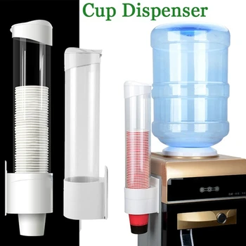

Disposable Paper Cups Dispenser Plastic Cup Holder for Water Dispenser Wall Mounted Automatic Cup Storage Rack Cups Container