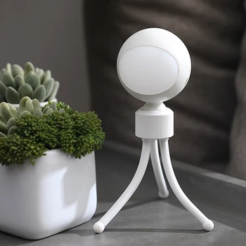 

Sound Light Control Night Light Dimmable Smart Bedside Sleeping Lamp USB Rechargeable Battery Built In Nightlight Phone Holder