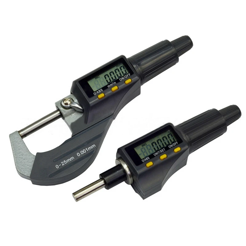 0-1 Inch 0.00005 Inch LCD Digital Electronic Outside Micrometer Carbide Tip 0-25mm Set