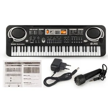 61 Ключи Электрический пианино Детские Игрушки Начинающих музыкальный обучения Inspire проценты прослушивания Регулируемая встроенный Динамик Детский подарок