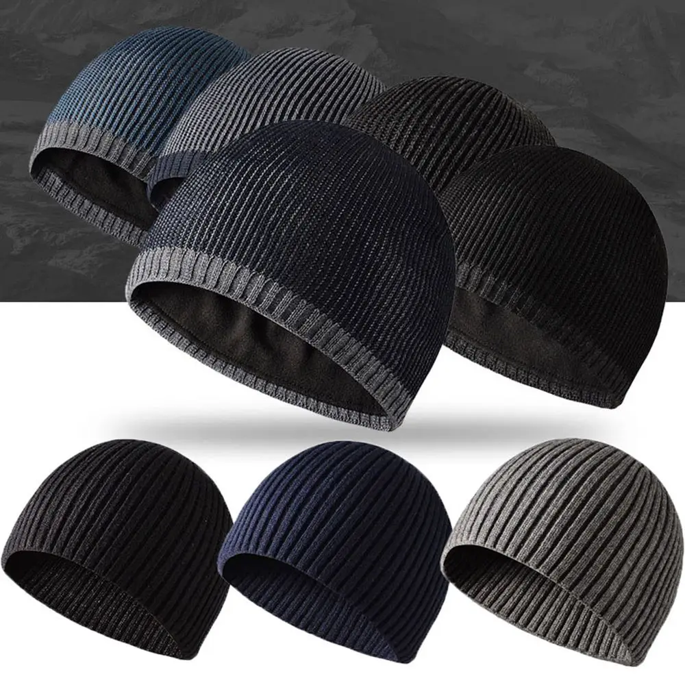 Men/Women Winter Warm Knitted Beanies Outdoor Sports Windproof Hedging Caps Comforable Soft Casual Cap Hiking Cycling Beanies 2