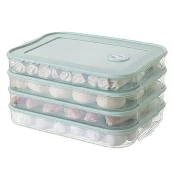 

Refrigerator Food Storage Box Kitchen Accessories Organizer Dumplings Vegetable Egg Holder Stackable Microwave