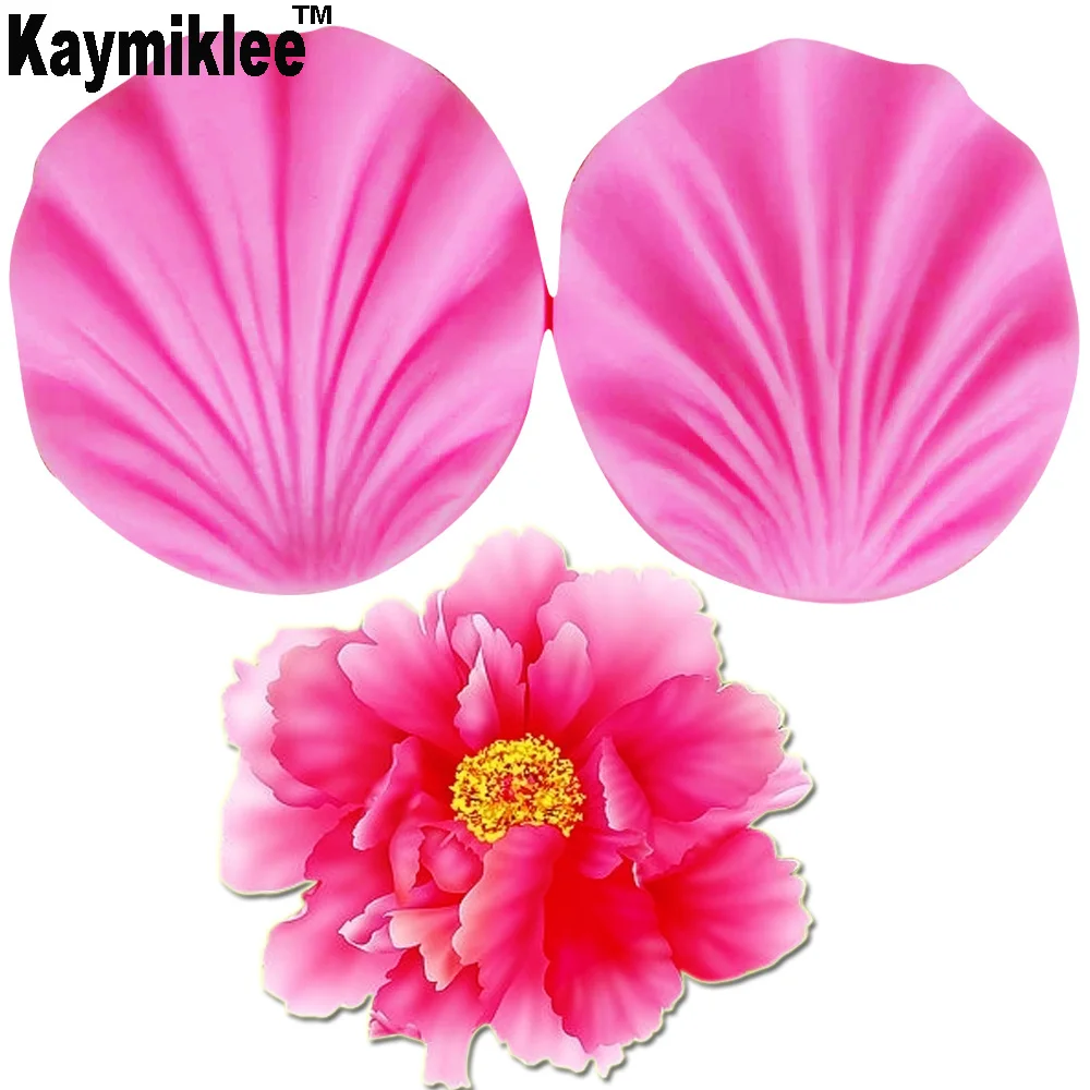Kaymiklee M453 пион Veiners Форма для вырубки лепесток силиконовая текстура торт помадной