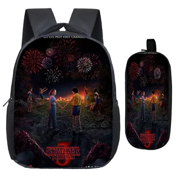 

Cute Stranger Things Backpack Children Kids Backpacks Stranger Things Kindergarten Bag Children School Backpack + Pencil Box