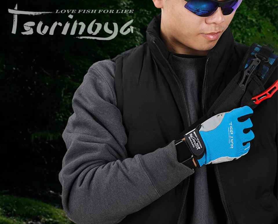 TSURINOYA для рыбалки приманки Перчатки Нескользящие полный палец Профессиональный на открытом воздухе Рыбалка велосипедные спортивные защитные очки для теплые перчатки