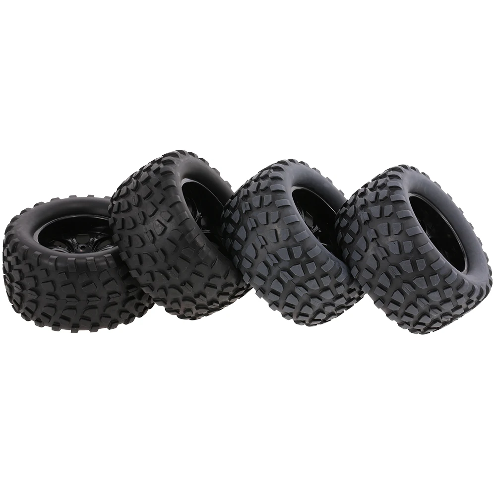 

4PCS 1/10 RC Rim Tires Nail Block Tread Pattern 7 Spokes Tyrefor 1/10 HSP HPI Redcat RC4WD AXIAL RC Car